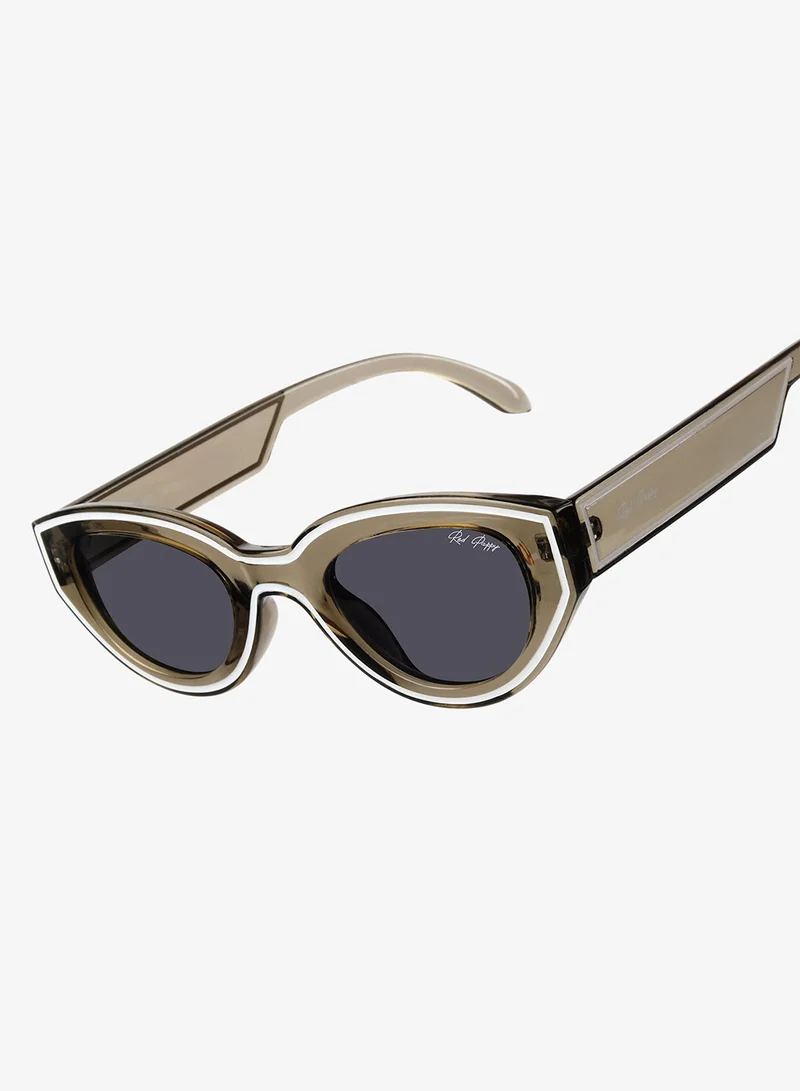 Woggles Red Pappy Stylish Olive Rectangle Sunglasses