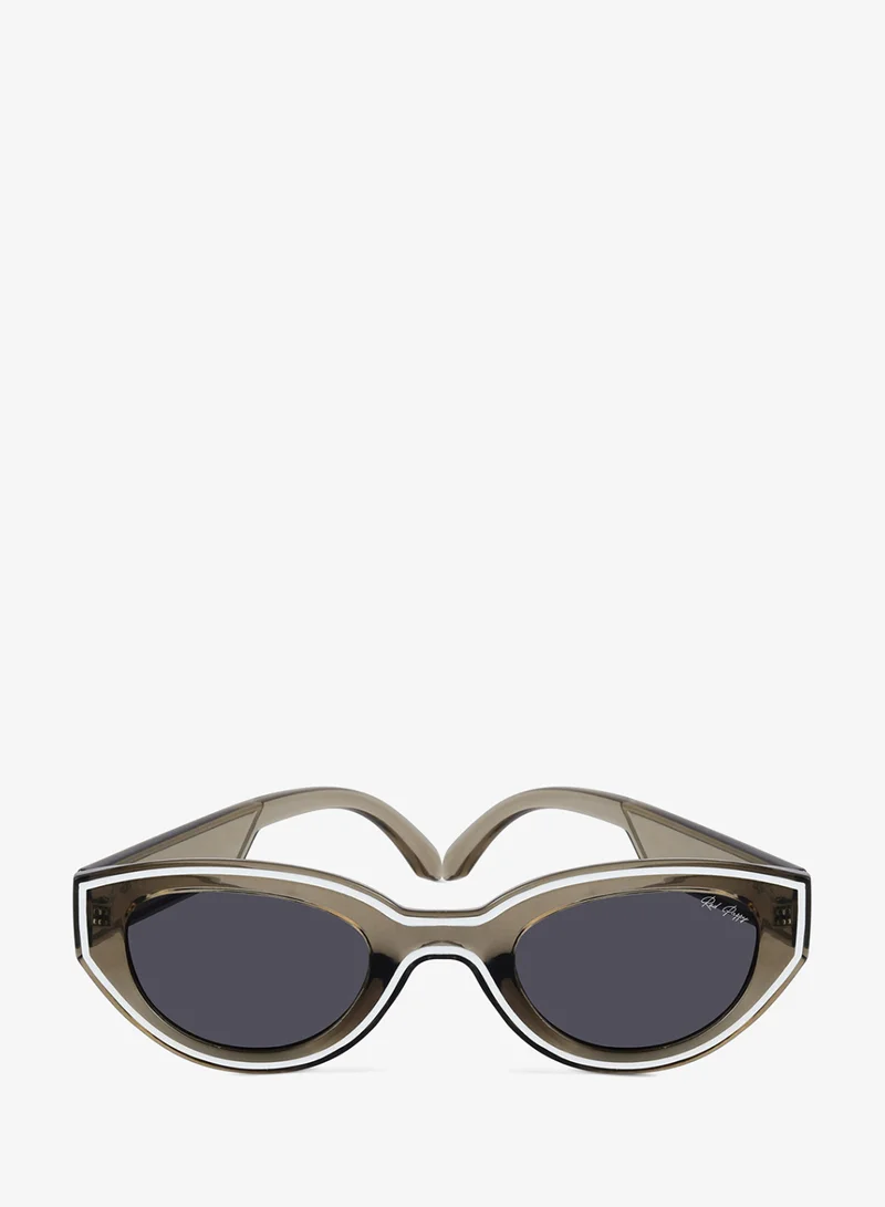 Woggles Red Pappy Stylish Olive Rectangle Sunglasses