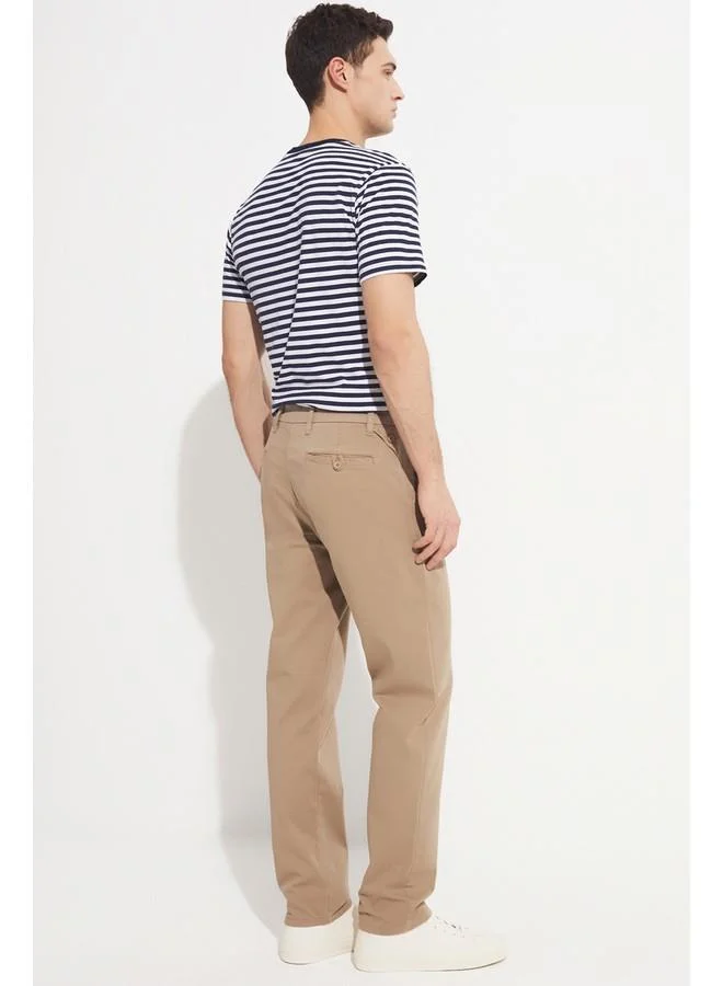 JUNE June Exclusive Men Regular Fit Side Pocket Chino Trouser Brown