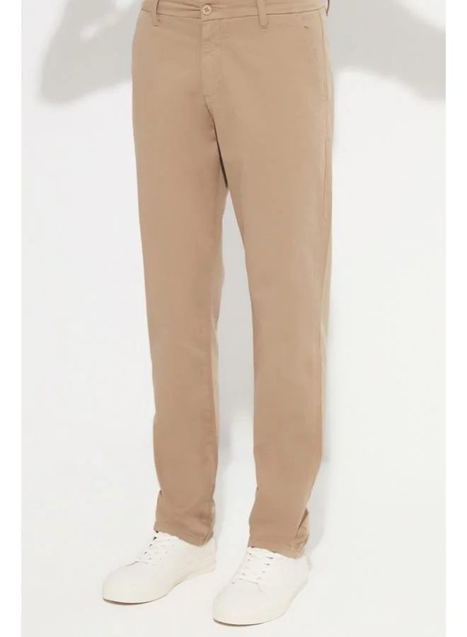 JUNE June Exclusive Men Regular Fit Side Pocket Chino Trouser Brown