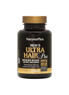 Nature's Plus Naturesplus Men Ultra Hair Plus Sustained Release 60 Tablets Allnatural Hair Growth Supplement For Men Promotes Fuller Healthier Hair Glutenfree 30 Servings  - Image 1