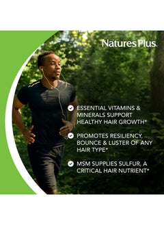 Nature's Plus Naturesplus Men Ultra Hair Plus Sustained Release 60 Tablets Allnatural Hair Growth Supplement For Men Promotes Fuller Healthier Hair Glutenfree 30 Servings  - Image 4