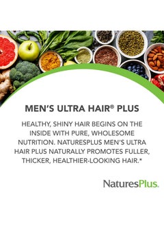 Nature's Plus Naturesplus Men Ultra Hair Plus Sustained Release 60 Tablets Allnatural Hair Growth Supplement For Men Promotes Fuller Healthier Hair Glutenfree 30 Servings  - Image 3
