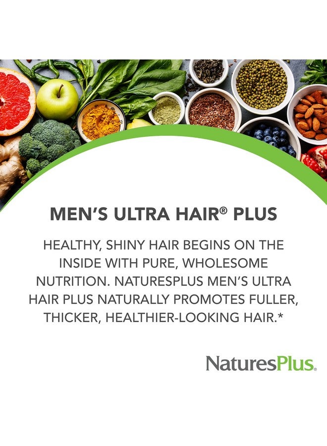 Nature's Plus Naturesplus Men Ultra Hair Plus Sustained Release 60 Tablets Allnatural Hair Growth Supplement For Men Promotes Fuller Healthier Hair Glutenfree 30 Servings - Image 3