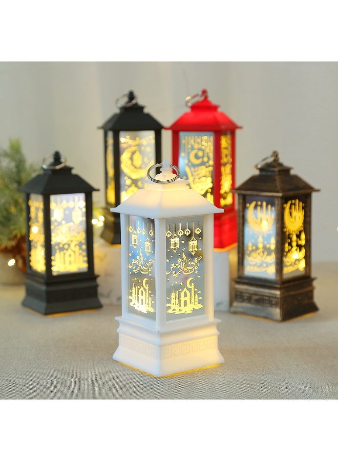 Ramadan Lantern, Ramadan Decorations Lights, Vintage LED Lantern Hollow Design Decorations for Ramadan Holiday Table Decor - Image 2