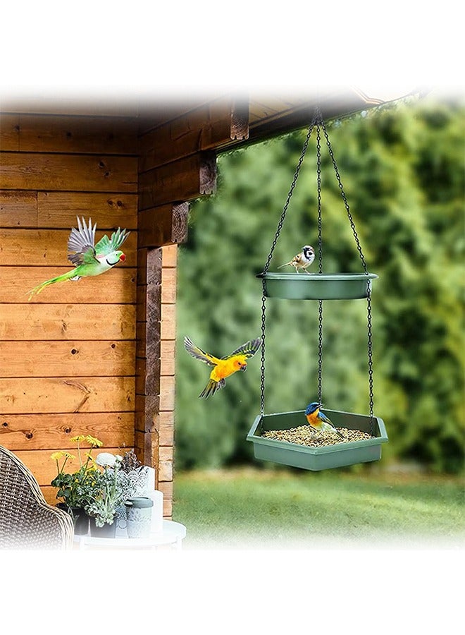 Bukela حمام الطيور المعلقة، حمام الطيور، تغذية الطيور، 2 في 1 XL تغذية الطيور المعلقة وحمام الطيور للخارج، حمامات الطيور المعلقة في الهواء الطلق - Image 5