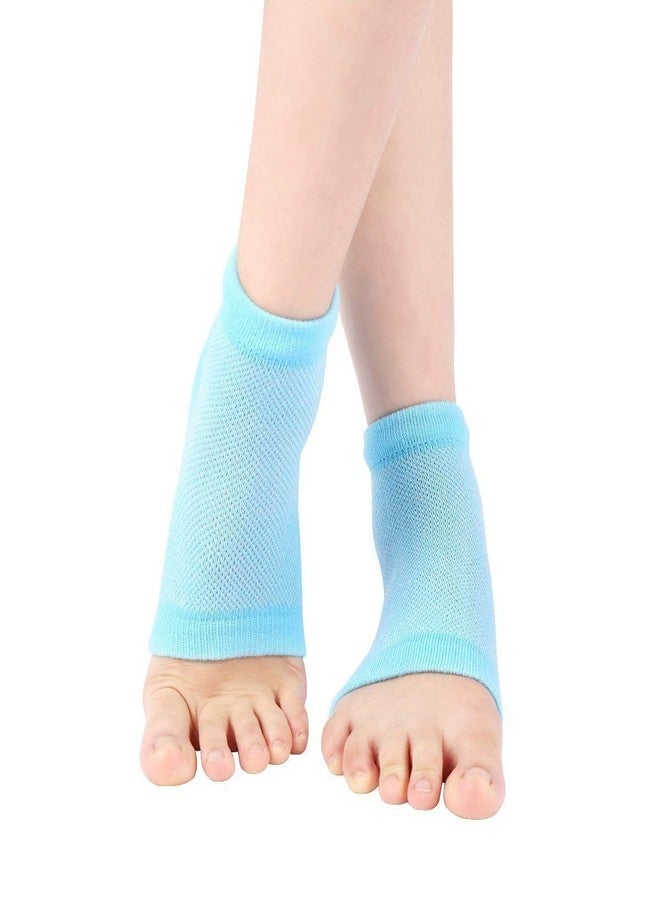 SEASPIRIT Unisex Silicone Gel Heel Socks with Spa Botanical GelPad (cotton blue Gel Heel Socks with Spa Botanical) - Image 1