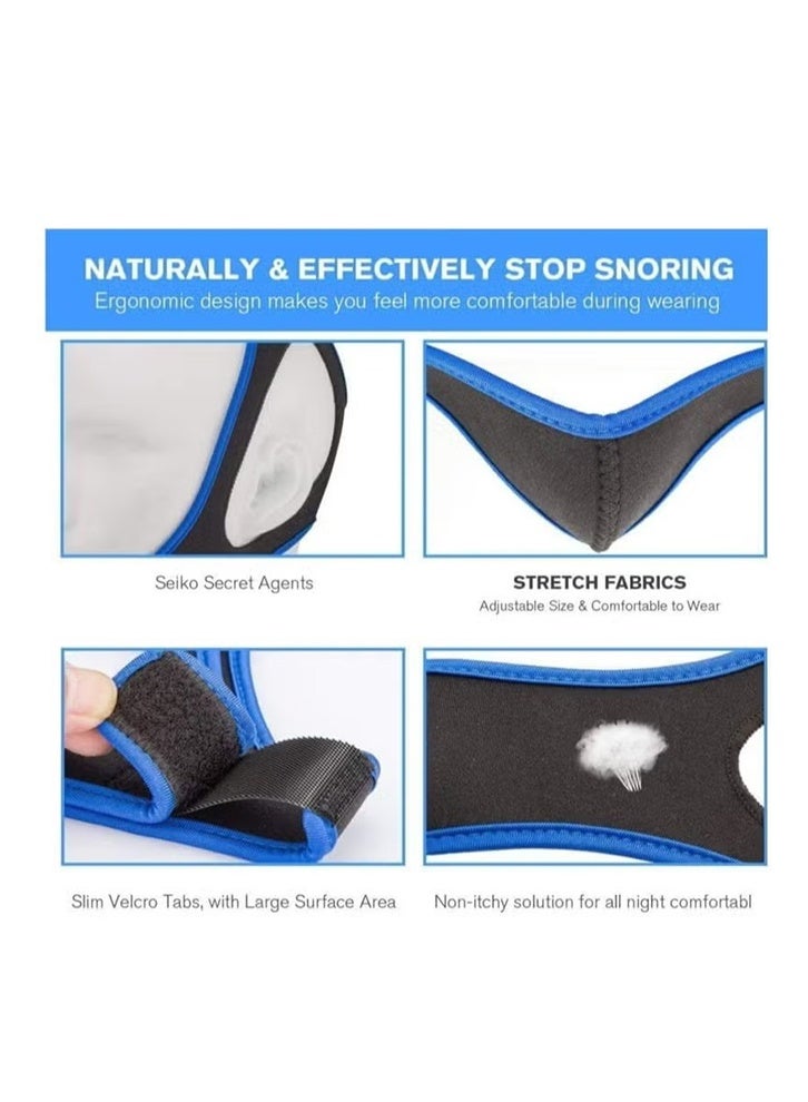 YJ Snoring Chin Strap Snoring Chin Strap Comfortable Universal Anti Snoring Devices Adjustable Effective Stop Snoring Sleep Aid Snore Reducing Aid for Women & Men - Image 5