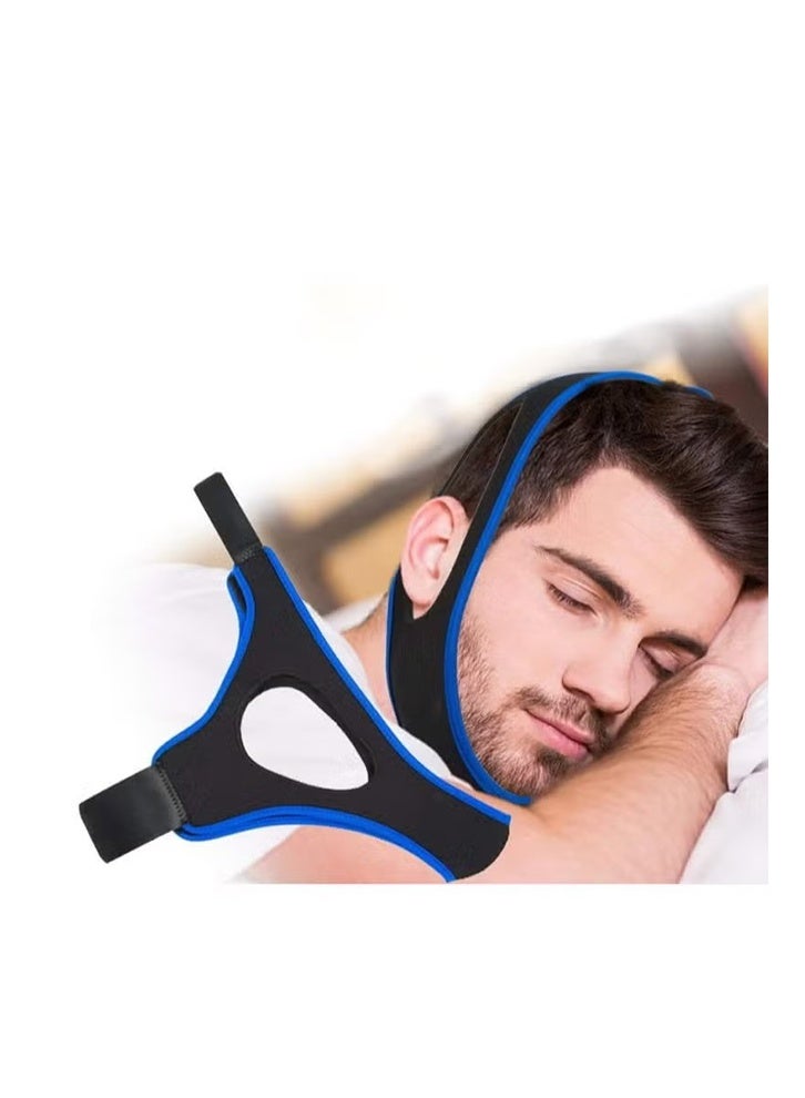 YJ Snoring Chin Strap Snoring Chin Strap Comfortable Universal Anti Snoring Devices Adjustable Effective Stop Snoring Sleep Aid Snore Reducing Aid for Women & Men - Image 1