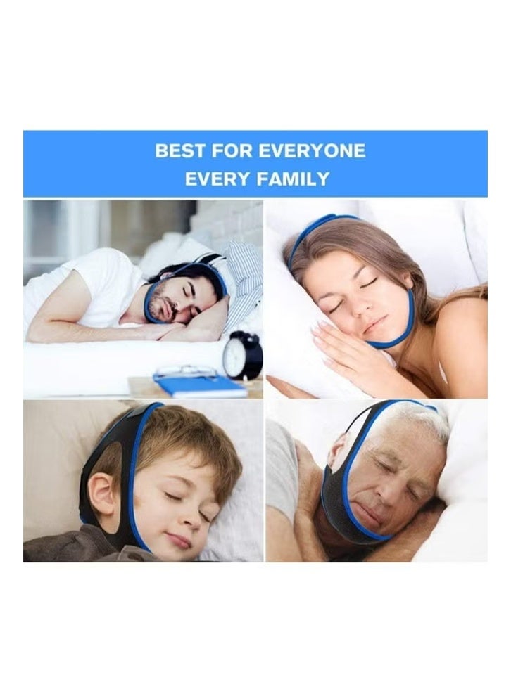 YJ Snoring Chin Strap Snoring Chin Strap Comfortable Universal Anti Snoring Devices Adjustable Effective Stop Snoring Sleep Aid Snore Reducing Aid for Women & Men - Image 4
