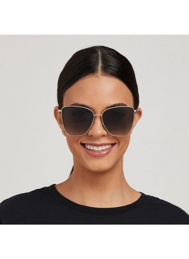 30 سندايز نظارات شمسية نسائية داليا بإطار معدني ذهبي وردي وعدسات خضراء - Image 4