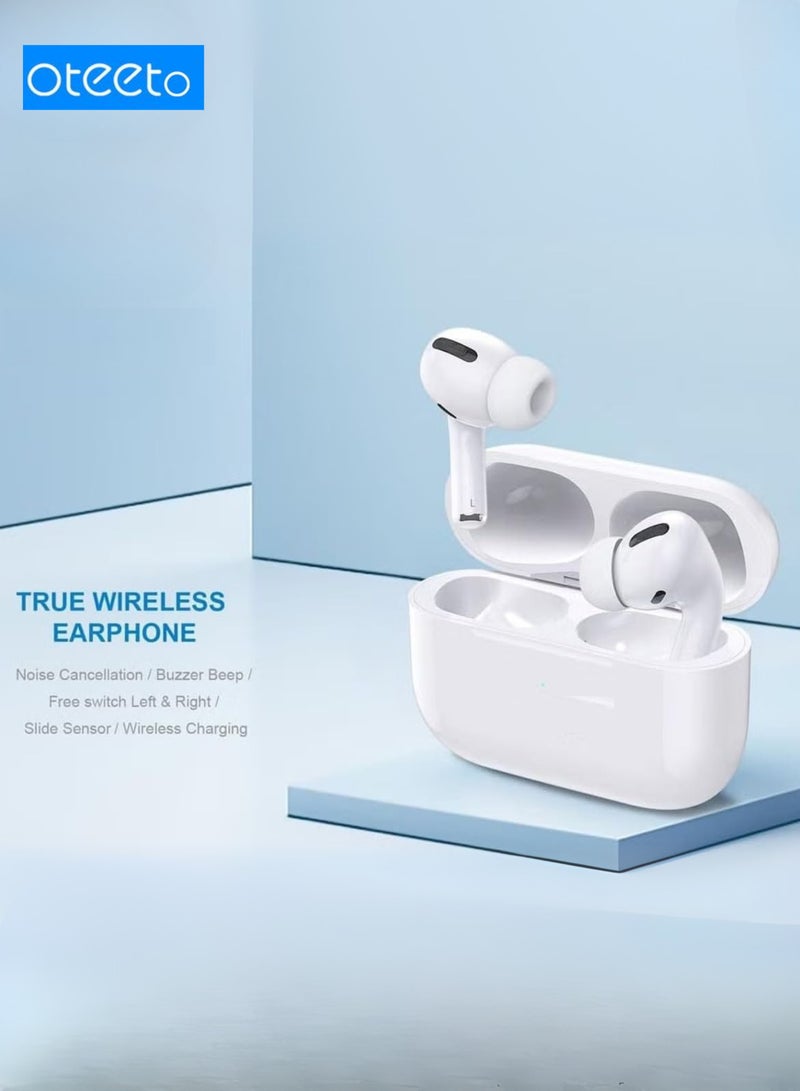 Oteeto Earbud 105 Wireless Bluetooth Earbuds, High-Fidelity Sound, Noise-Canceling Headphones, Touch Control & Long Battery Life - Image 4