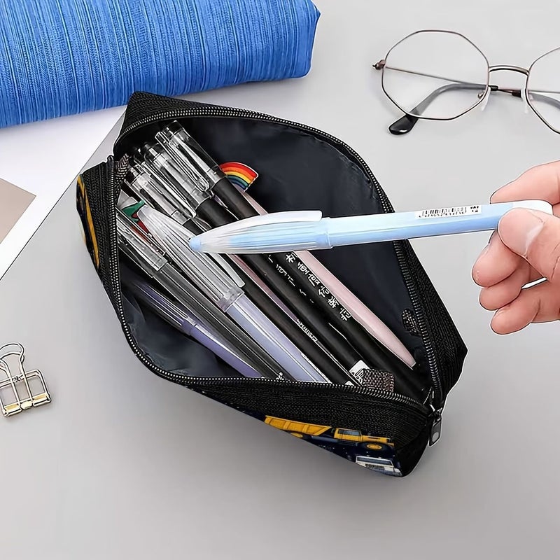 1 Pc Engineering Vehicles Pencil Case Large Capacity Pouch Inspirational Stationery Storage Box 8 66x4 72x1 97 Inches Ideal Gift For Truck Fans - Image 5