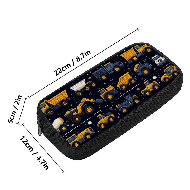 1 Pc Engineering Vehicles Pencil Case Large Capacity Pouch Inspirational Stationery Storage Box 8 66x4 72x1 97 Inches Ideal Gift For Truck Fans - Image 4