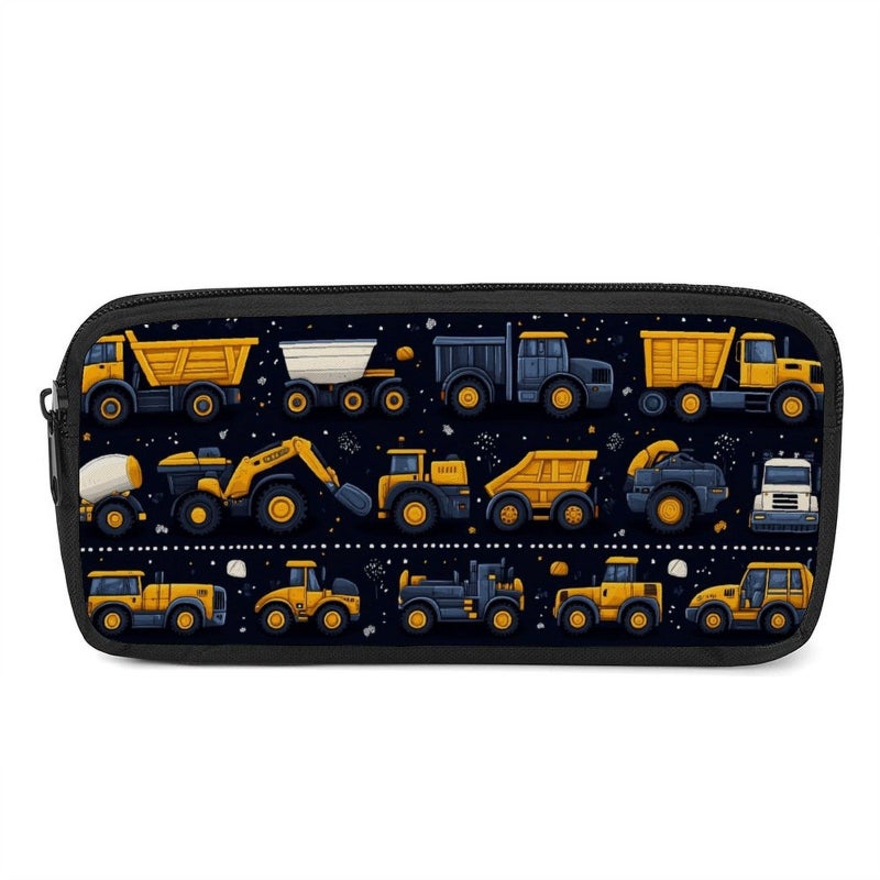 1 Pc Engineering Vehicles Pencil Case Large Capacity Pouch Inspirational Stationery Storage Box 8 66x4 72x1 97 Inches Ideal Gift For Truck Fans - Image 3