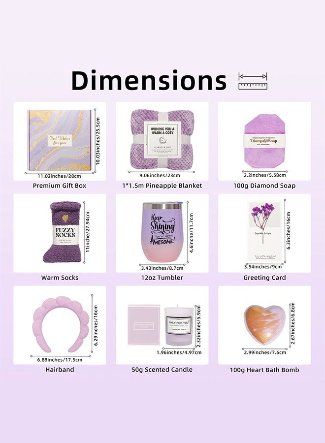 ثريا هدايا عيد ميلاد للنساء ، هدايا الشفاء المبكر ، الاسترخاء حزمة سبا مع بطانية شمر الفاخرة - عيد الحب ، عيد الأم ، هدايا عيد الميلاد للنساء ، أمي ، زوجة ، صديقة ، صديق ، أخت - Image 3