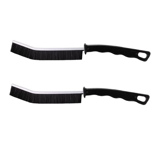 POPGIO 2 Pcs Crevice Cleaning Brush Hard Bristle Gap Brush Multifunctional for Bathroom Household Kitchen Tiles Window Crevice Cleaning Tool (Style 2) - Image 1