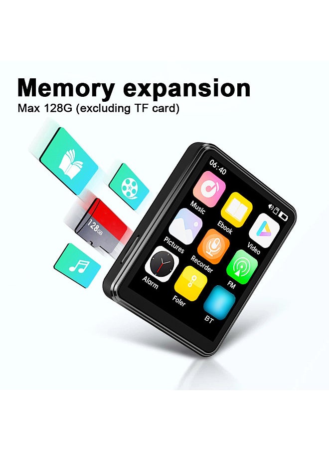 Generic - MP3 & MP4 Player with Speaker 2.4 Inch Full Touch Screen BT with Built-in Speaker and TF Card Expansion Supports E-book Reading and High Clear Video Playback USB Mini Mp3 Player - Image 1