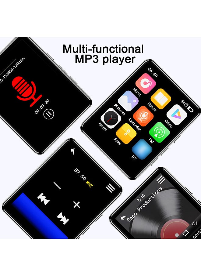 Generic - MP3 & MP4 Player with Speaker 2.4 Inch Full Touch Screen BT with Built-in Speaker and TF Card Expansion Supports E-book Reading and High Clear Video Playback USB Mini Mp3 Player - Image 1