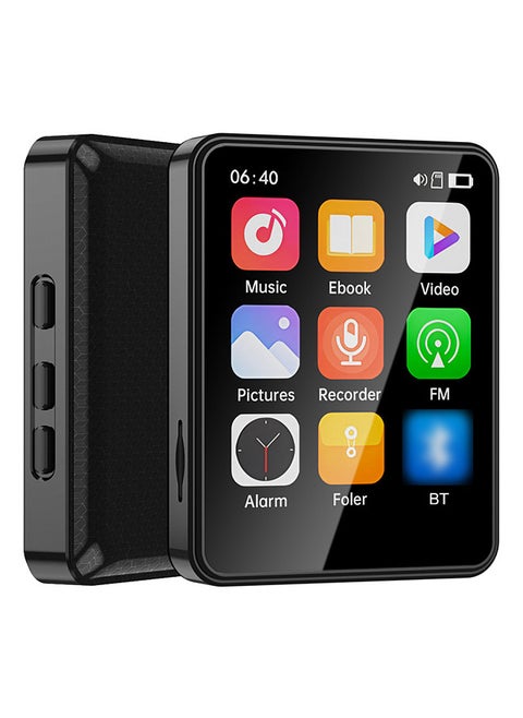 MP3 & MP4 Player with Speaker 2.4 Inch Full Touch Screen BT with Built-in Speaker and TF Card Expansion Supports E-book Reading and High Clear Video Playback USB Mini Mp3 Player