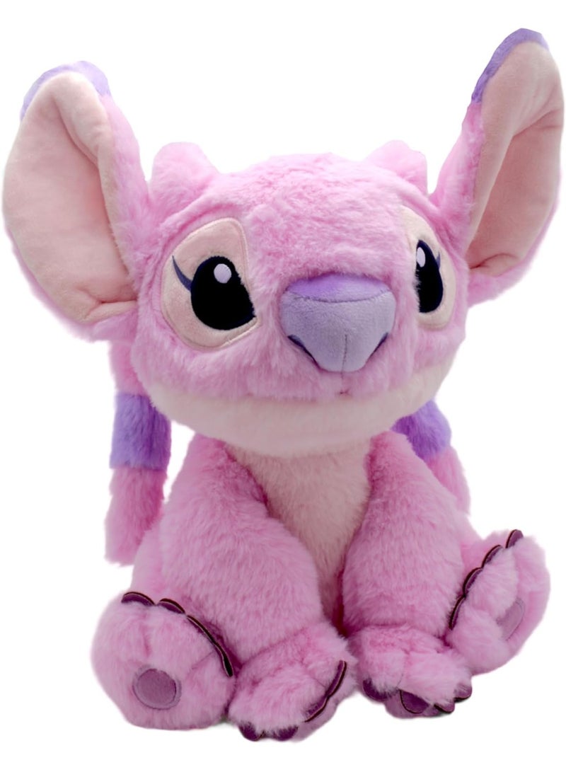 Disney Lilo & Stitch Angel Plush Toy, Pink, 10-Inch - Image 1