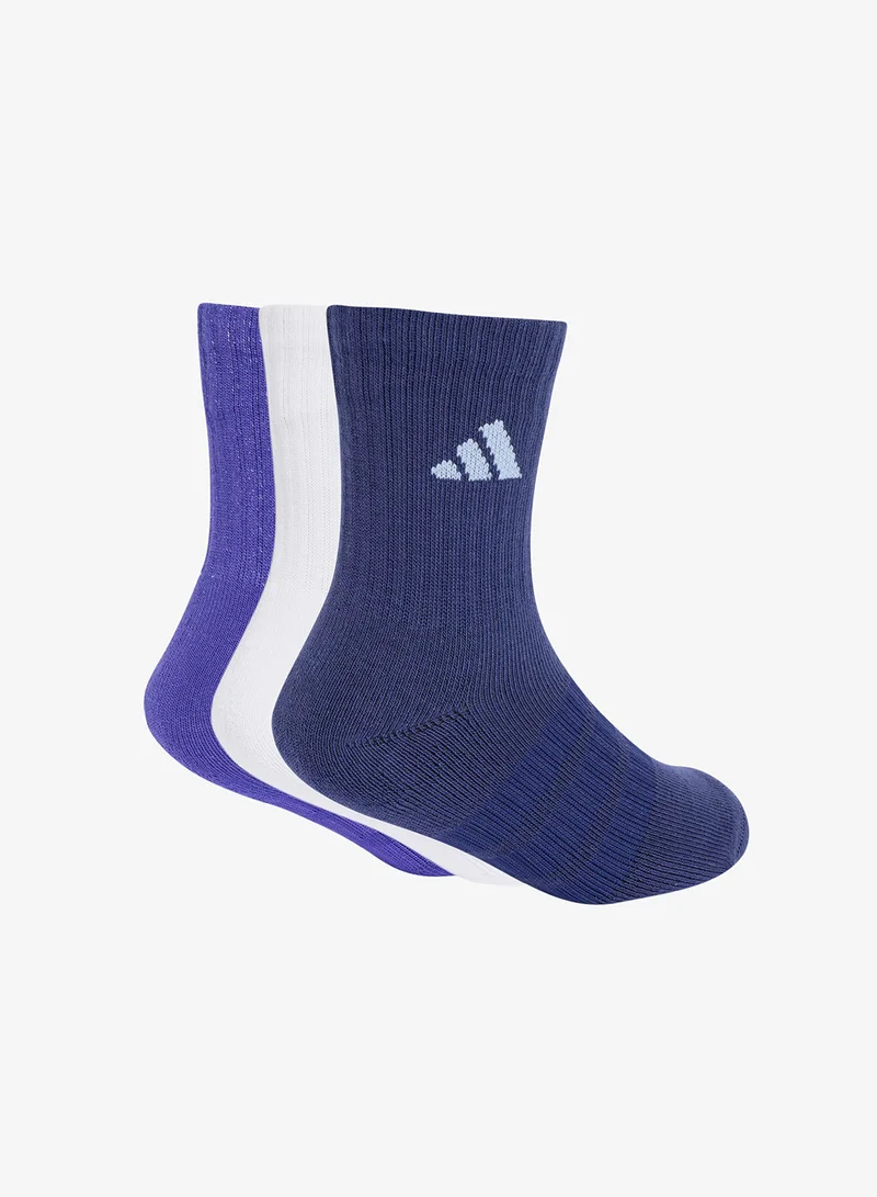 Adidas Youth 3 Pack Crew Socks