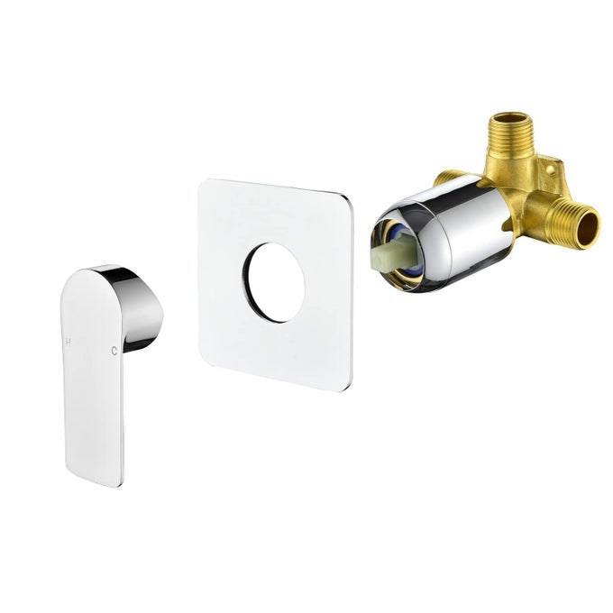 SHOWER VALVES WALL MOUNT SHOWER FAUCET ROUGHIN VALVE BATHROOM TRIM KIT SINGLE HANDLE TUB SHOWER VALVE MIXER CHROME 2499CP