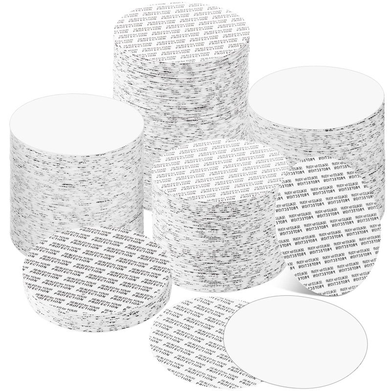 Tondiamo 70 mm Foam Lid Liner Pressure Sensitive Seal Round Jar Sealer Bottle Seals Heat Resistant Foam Cap Torque Activated Safety for Protection Safety Jar Cap Bottle Vial Tamper Gasket Kit(200 Pieces) - Image 1