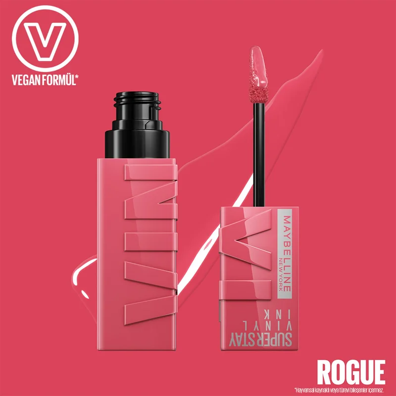 MAYBELLINE NEW YORK Super Stay Vinyl Ink Long Lasting Liquid Shiny Lipstick 145 Rogue