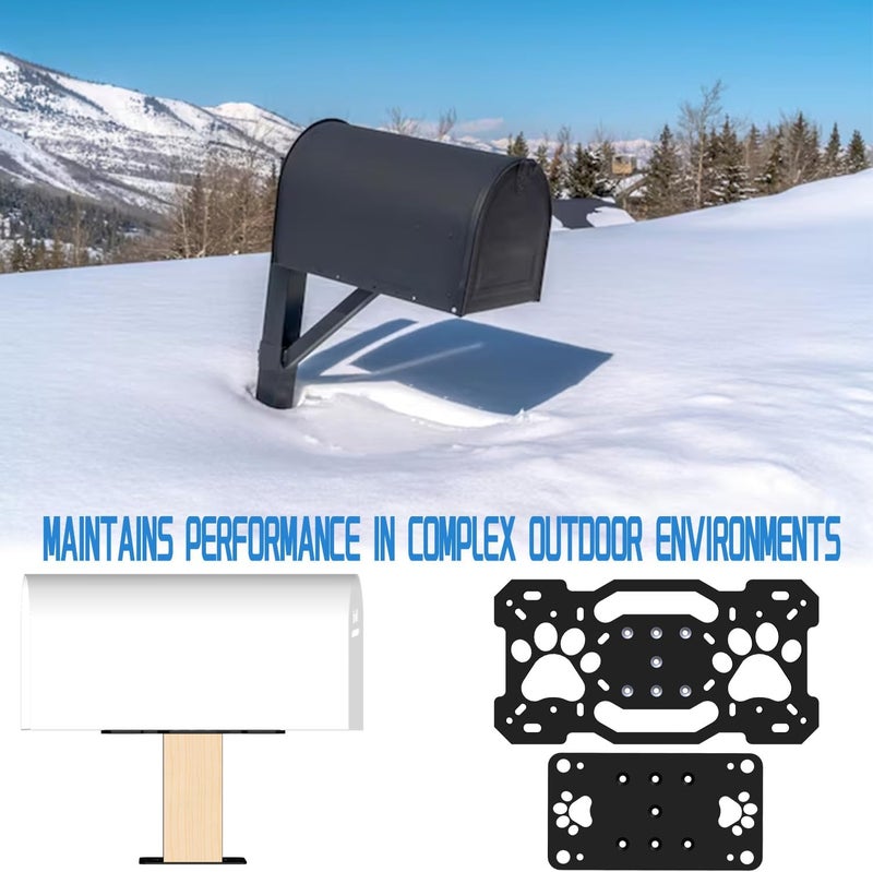 YOEXON Mailbox Mounting Plate 4X4 Post Mailbox Mounting Bracket Mailbox Mounting Kit Post Mailbox Mounting Kit High Load Capacity in-Floor Mailbox Metal Plate - Image 4