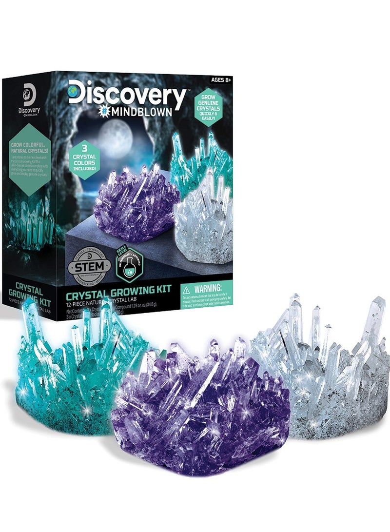 Discovery Mindblown 12-Piece Lab Crystal Growing Kit, STEM Toys for 8+ years - Image 1