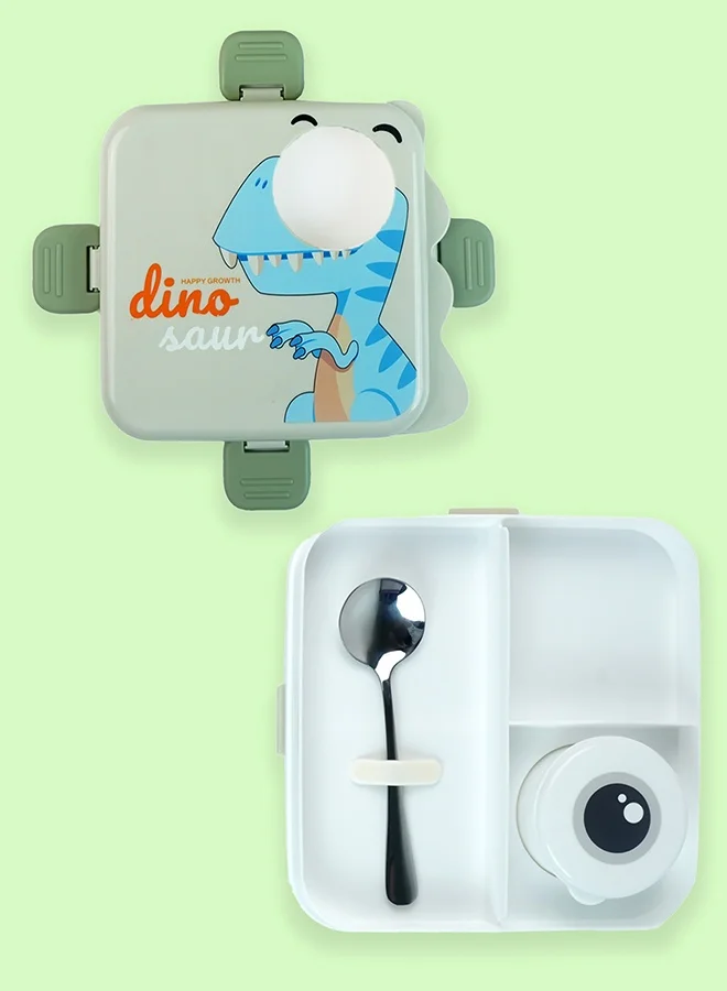 LITTLE SURPRISE BOX Little Surprise Box,Olive One Eye Stainless Steel Lunch Box For Kids