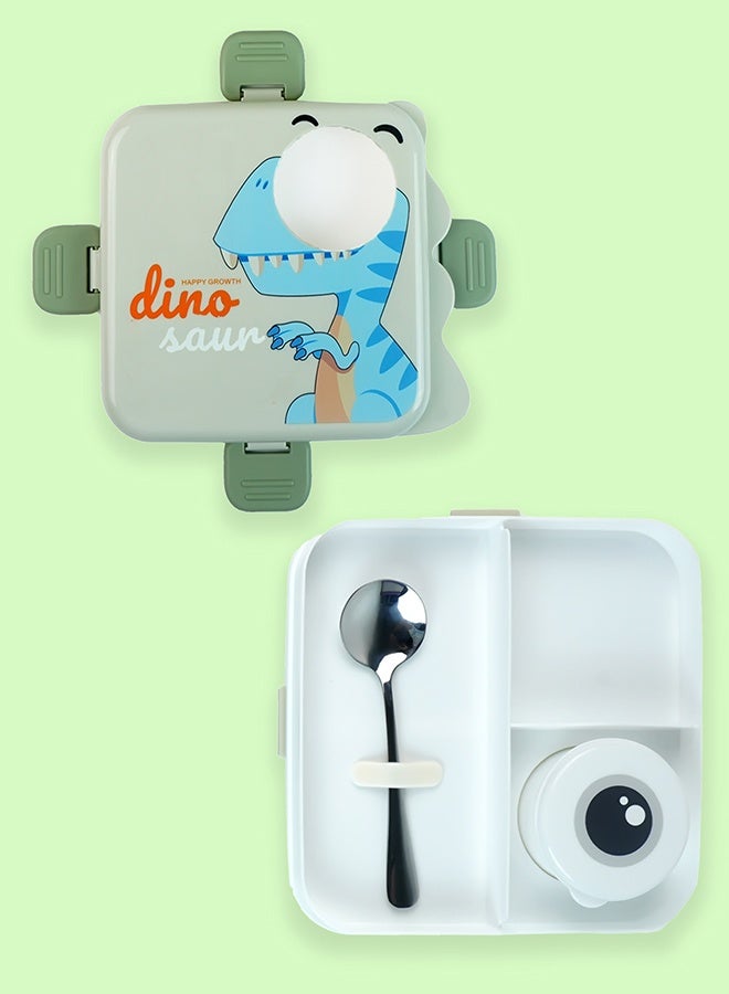 LITTLE SURPRISE BOX Little Surprise Box,Olive One Eye Stainless Steel Lunch Box For Kids - Image 3