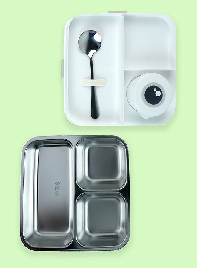 LITTLE SURPRISE BOX Little Surprise Box,Olive One Eye Stainless Steel Lunch Box For Kids - Image 4