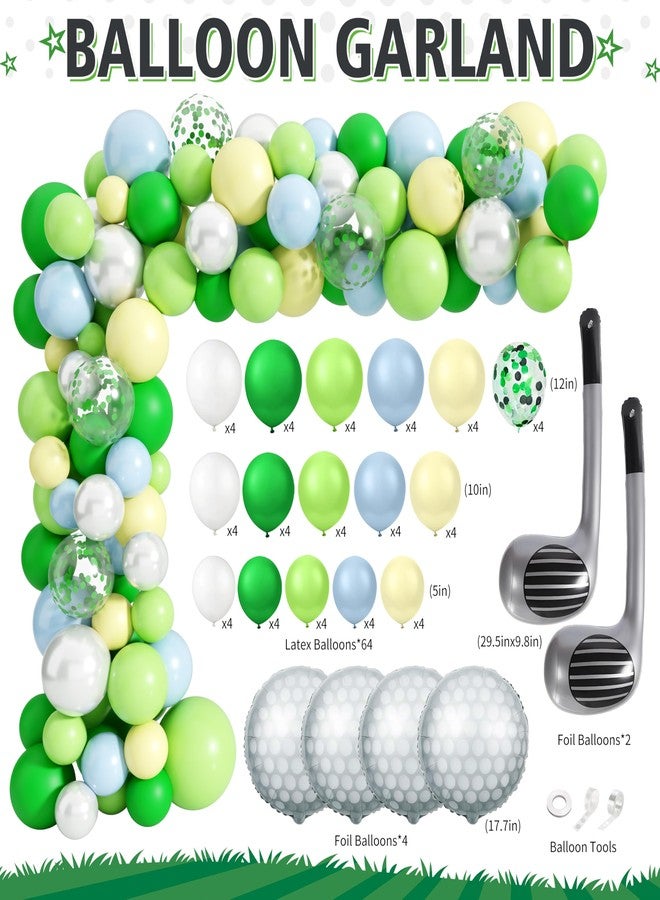 BORAMDO Golf Birthday Party Decorations Set - Happy Birthday Banner, Golf Balloon Arch Kit, Let’s Par-Tee Backdrop, Tablecloth, Cake Toppers - Sports Themed Party Supplies for Kids & Adults - Image 3