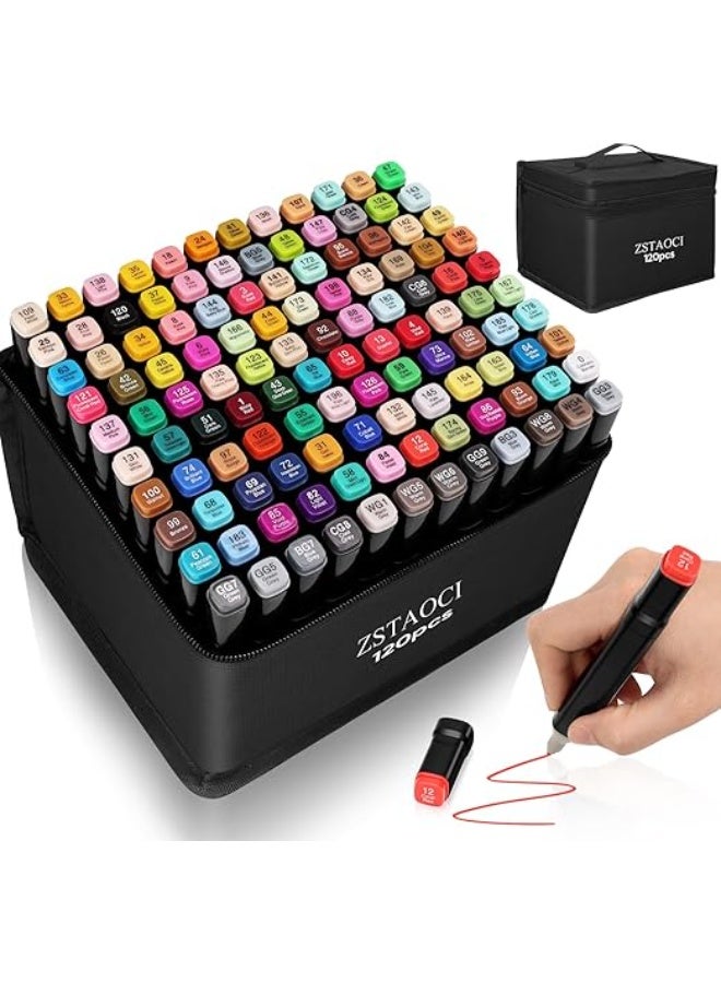 LOOPITYS 120 Colors Alcohol Markers