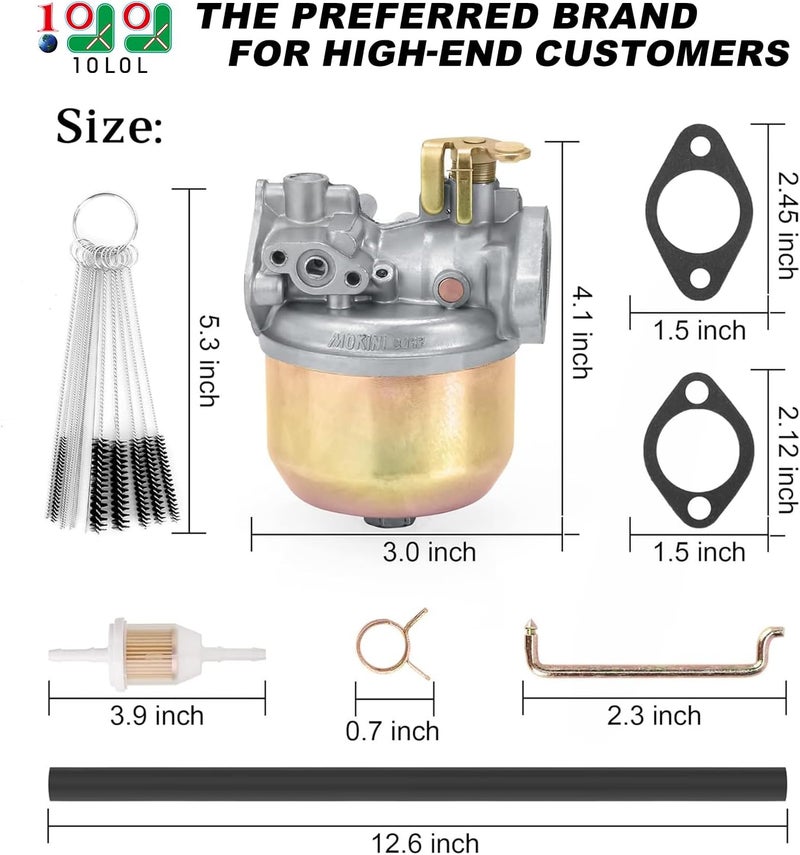 10L0L Carburetor Kit for Club Car DS Golf Cart Gas 1984-1991 with Kawasaki 341cc Engine - Image 2