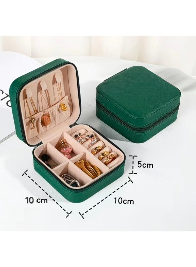 Compact Jewelry Organizer Box – Travel-Friendly PU Leather Case for Rings & Earrings - Image 3