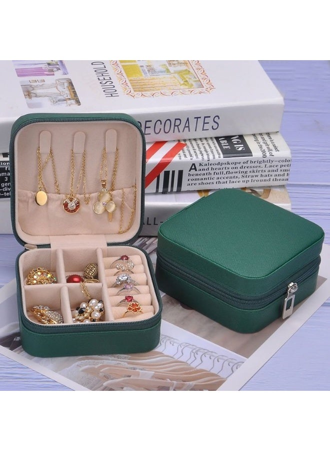 Compact Jewelry Organizer Box – Travel-Friendly PU Leather Case for Rings & Earrings - Image 4