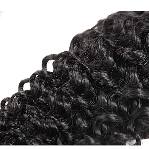 Peiyulex Brazilian Curly Bundles Human Hair Brazilian Kinky Curly Weave 4 Bundles Human Hair 100% Unprocessed Brazilian Virgin Human hair Natural Color (Curly Bundles, 4x8 Inch) - Image 5