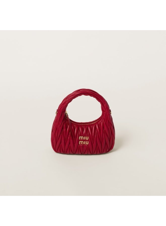 MIU MIU Women's Slant Hanging Soft Leather Crescent Small Handbag - Image 1