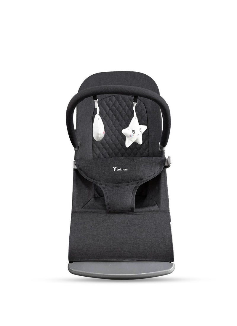 TEKNUM - 3 - Stage Baby Bouncer/ Recliner Seat - Black - Image 1