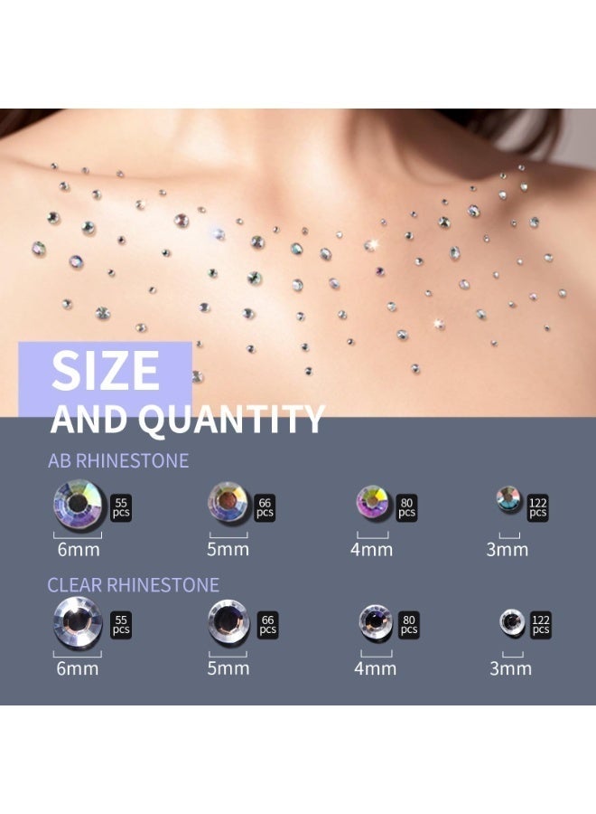 جلامكيت ٢ قطعة من أحجار الوجه واللؤلؤ ذاتية اللصق للمكياج، ملصقات أحجار الراين للوجه والعين، لؤلؤ الشعر للمهرجانات، تزيين الحرف اليدوية، مثالية للحفلات والمناسبات - Image 5