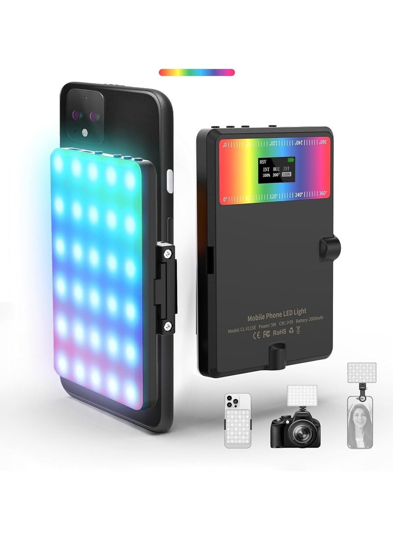 XVersion - RGB LED Selfie and Video Lights, Portable Continuous Output Lights with Clip & Tripod, Photography Lighting, - Image 1
