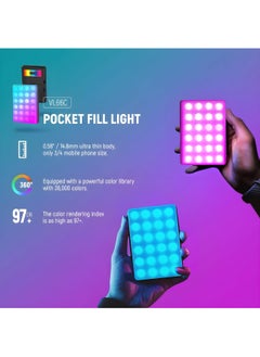 XVersion RGB LED Selfie and Video Lights, Portable Continuous Output Lights with Clip & Tripod, Photography Lighting,  - Image 4