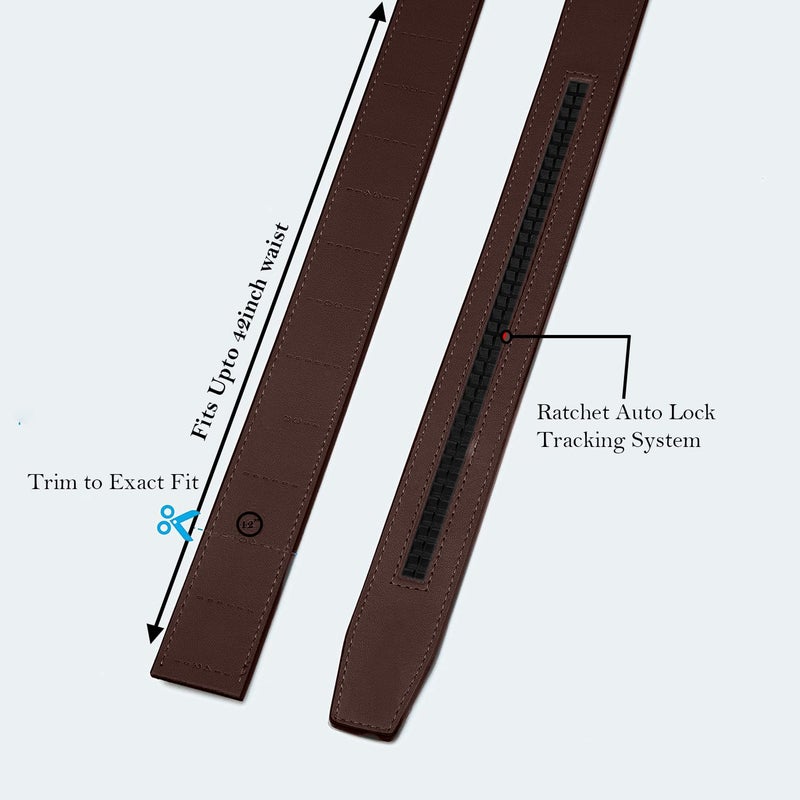 CONTACTS Belt Ratchet Buckle Strap Only – Waist Size Adjustable from 28" to 40" – Replacement Strap for Automatic Click Belts – No Buckle Included - Image 5