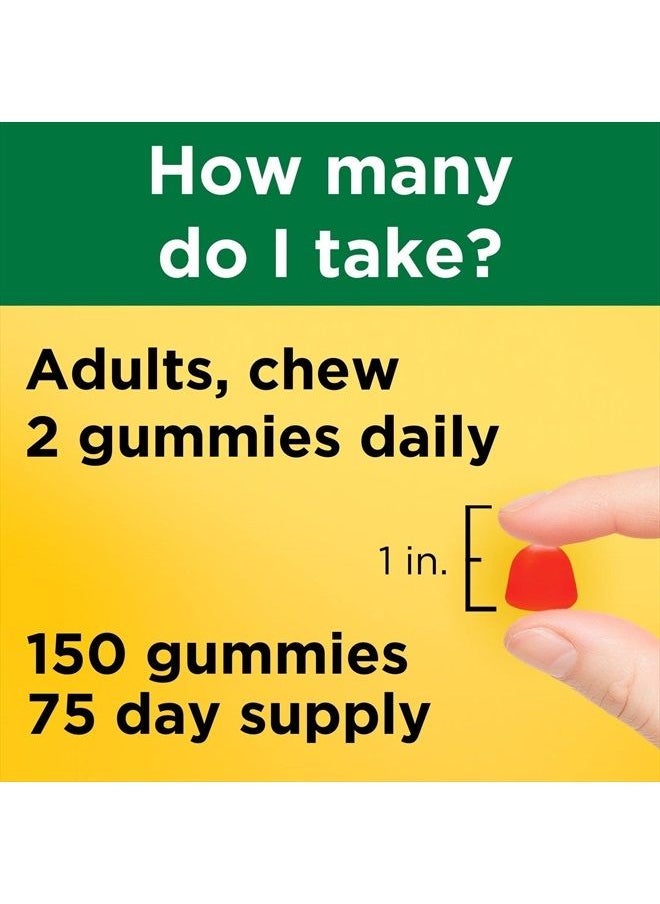Nature Made Extra Strength Vitamin D3 5000 IU (125 mcg) per serving, Dietary Supplement for Bone, Teeth, Muscle and Immune Health Support, 150 Gummies, 75 Day Supply  - Image 4