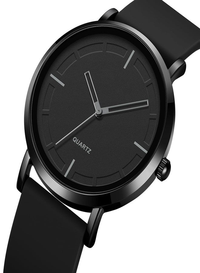 BESTKANG Fashion Simple Analog Quartz Wrist Watches Silicone Strap Waterproof Watch Women Watches Men Sports Watches, Black, Fashion,Casual,Business, Simple,Sports - Image 3
