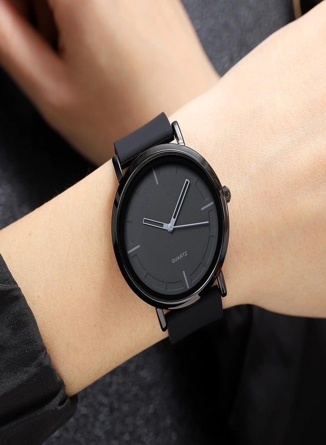 BESTKANG Fashion Simple Analog Quartz Wrist Watches Silicone Strap Waterproof Watch Women Watches Men Sports Watches, Black, Fashion,Casual,Business, Simple,Sports - Image 2