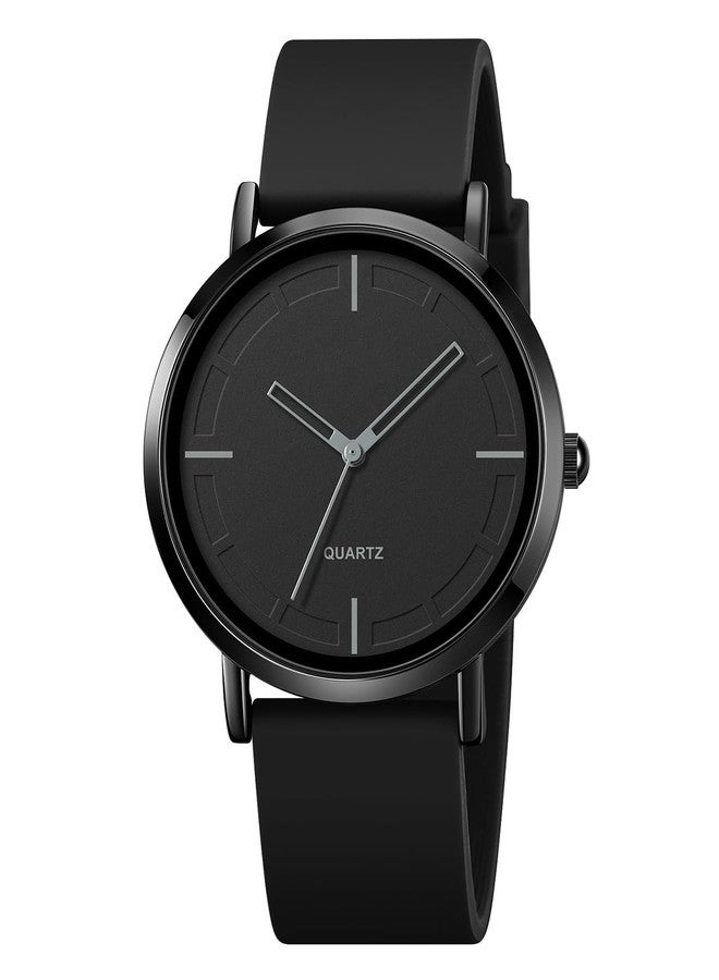BESTKANG Fashion Simple Analog Quartz Wrist Watches Silicone Strap Waterproof Watch Women Watches Men Sports Watches, Black, Fashion,Casual,Business, Simple,Sports - Image 1